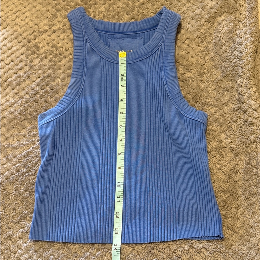 Aerie XS Blue Ribbed Tank Top - Picture 5 of 5